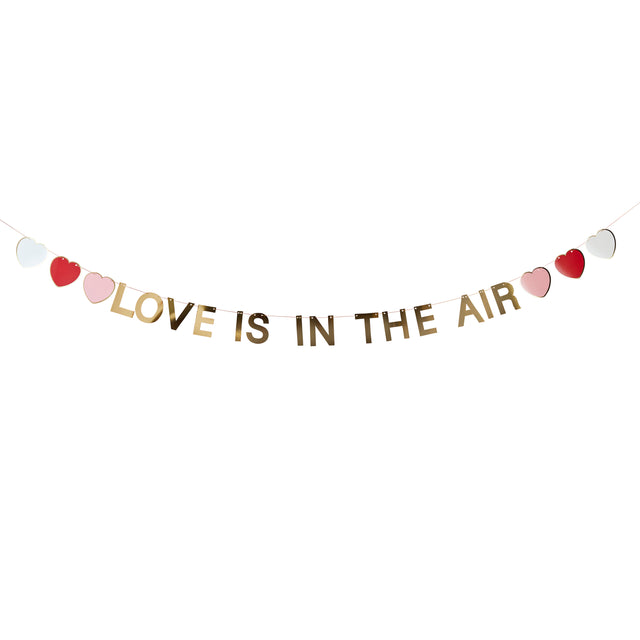 Gold 'Love Is In The Air' Banner