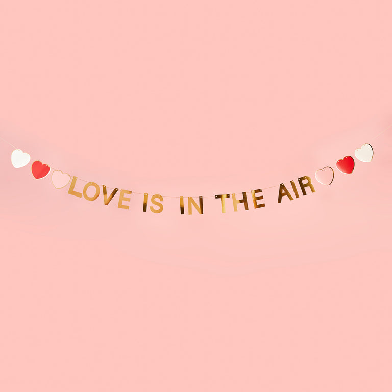 Gold 'Love Is In The Air' Banner