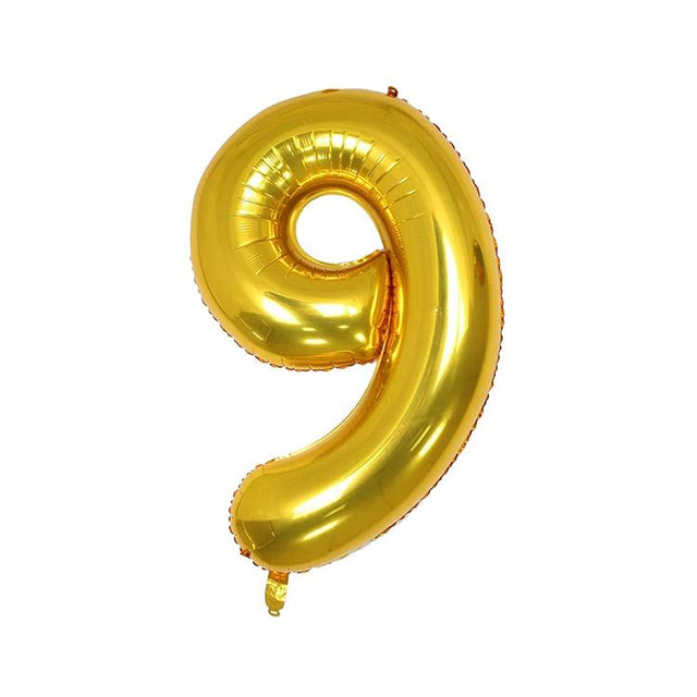 Extra Large Gold Foil Balloon Number 9