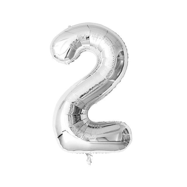 Extra Large Silver Foil Balloon Number 2