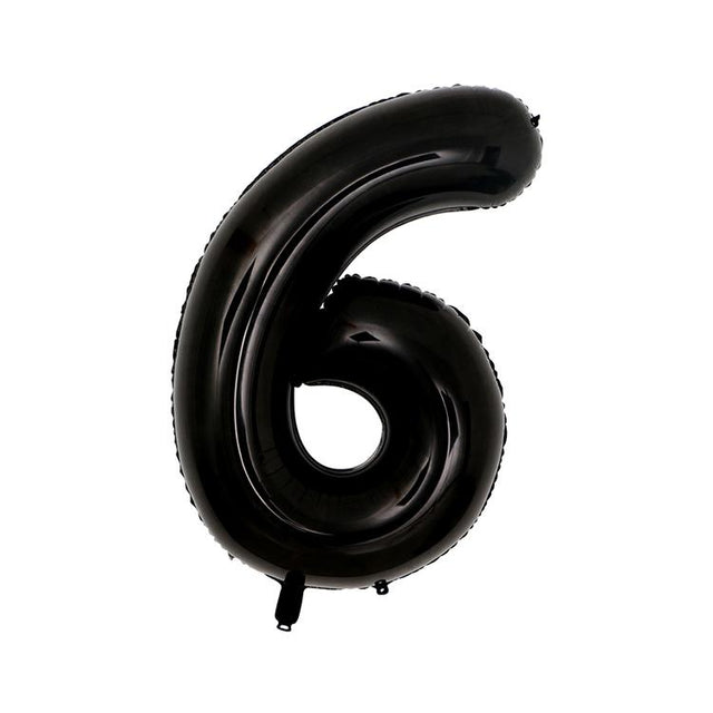 Extra Large Black Foil Balloon Number 6