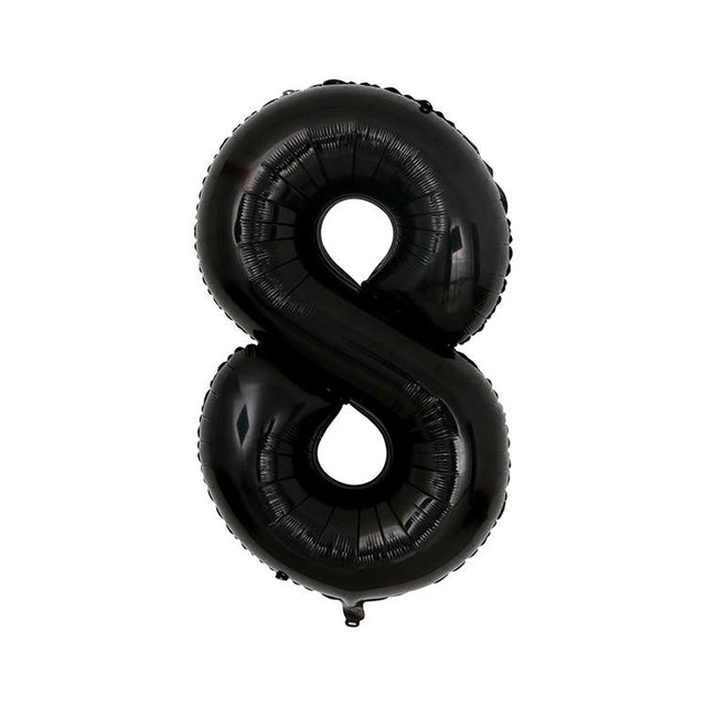 Extra Large Black Foil Balloon Number 8
