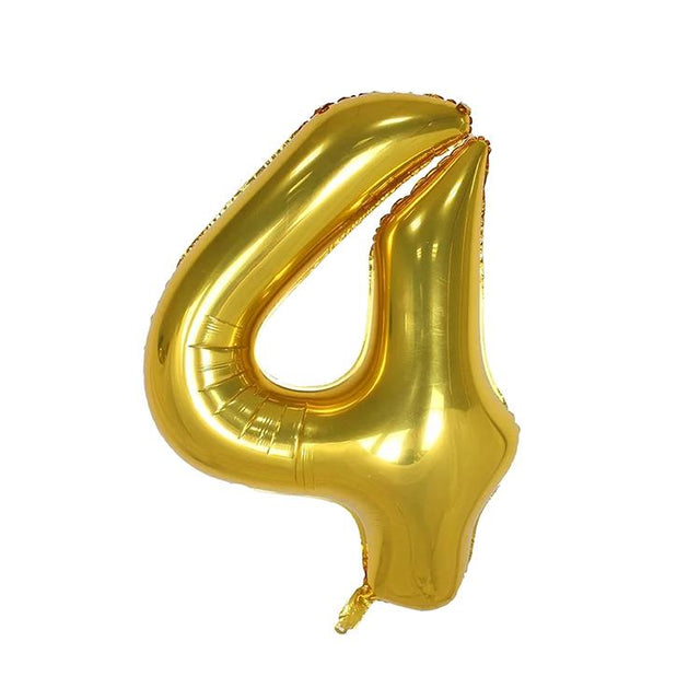 Extra Large Gold Foil Balloon Number 4