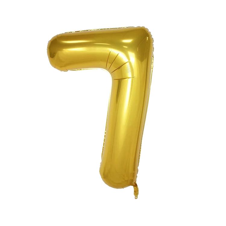 Extra Large Gold Foil Balloon Number 7