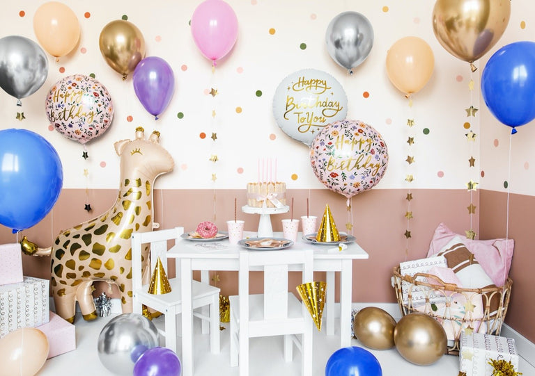 White and Gold Happy Birthday To You Foil Balloon