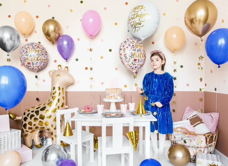 White and Gold Happy Birthday To You Foil Balloon