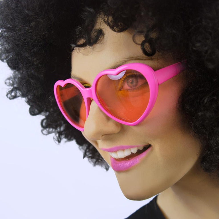 Pink Heart Shaped Glasses