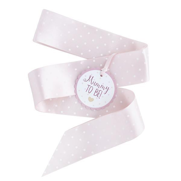 Pastel Pink Mummy To Be Sash - Set of 1