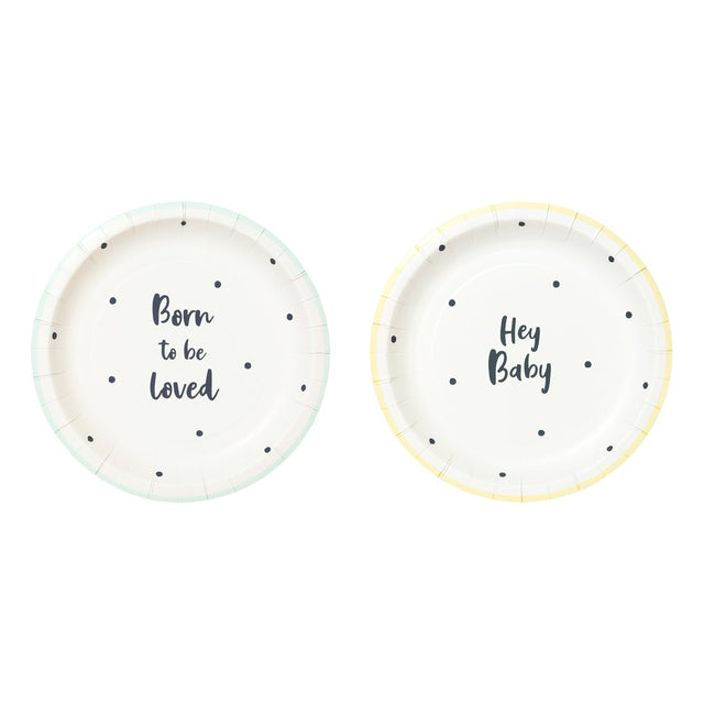 Born To Be Loved Cocktail Plates - Set of 12