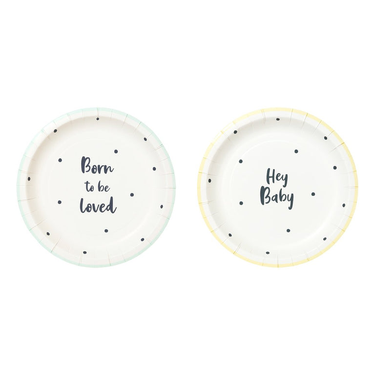 Born To Be Loved Cocktail Plates - Set of 12