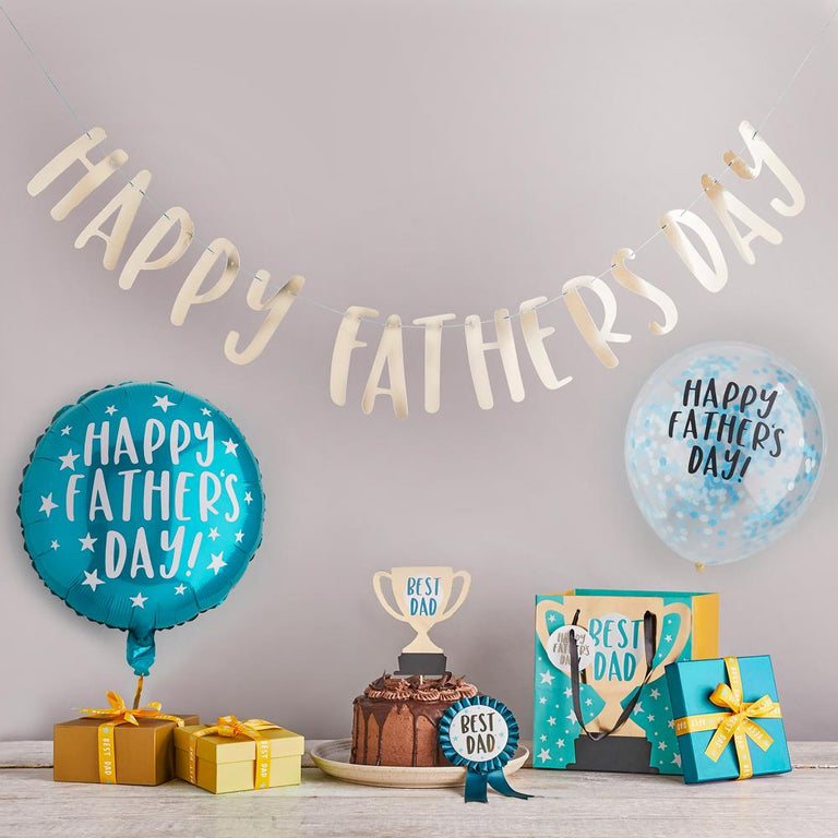 Teal Happy Father's Day Foil Balloon