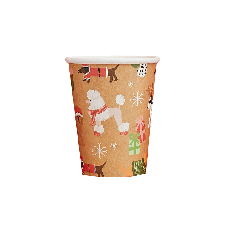 Santa Paws Eco Paper Cups - Set of 8