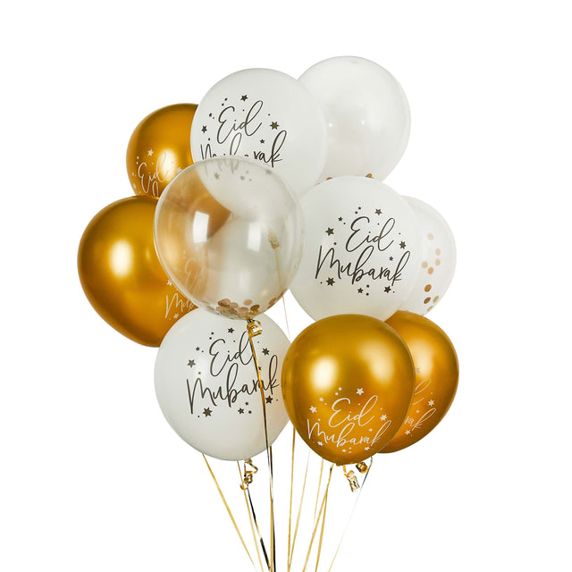 Eid Mubarak Balloon Bundle - Set of 12