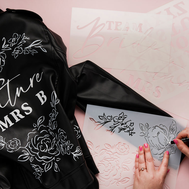 Bride To be A3 Stencil Set - Set of 4