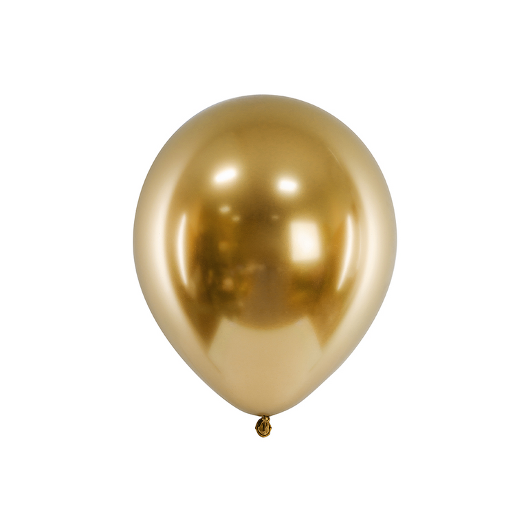 Glossy Gold Chrome Latex Balloons