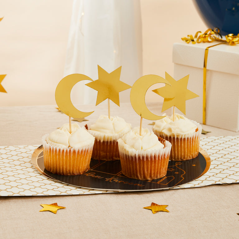 Moon and Star Food Picks - Set of 12 - Fancy Parties