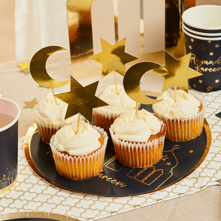 Moon and Star Food Picks - Set of 12 - Fancy Parties