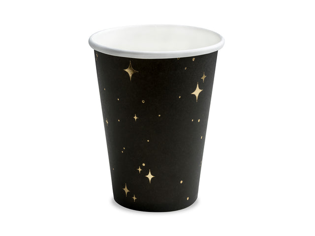 Black and Gold Star Paper Cups