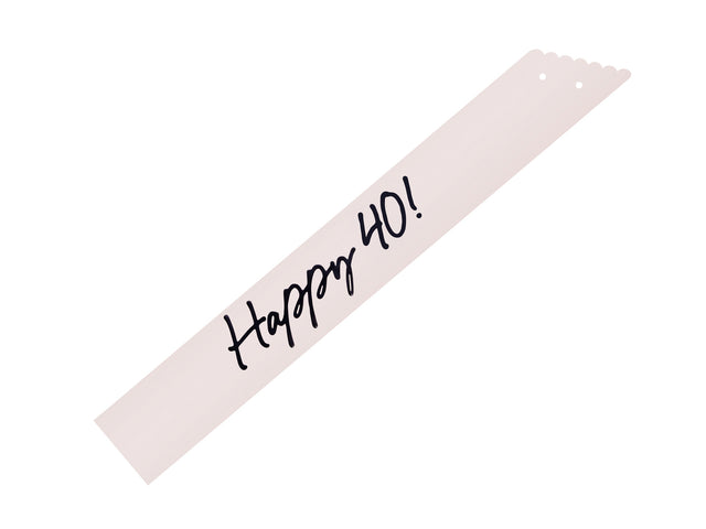 Cream Happy 40 Paper Sash