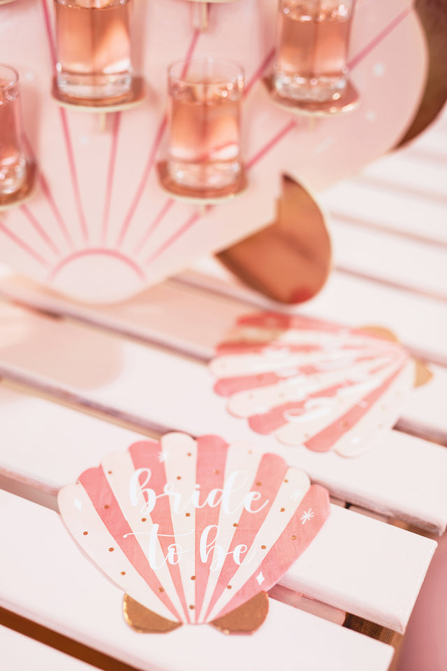 Pink Seashell Bride To Be Paper Napkins