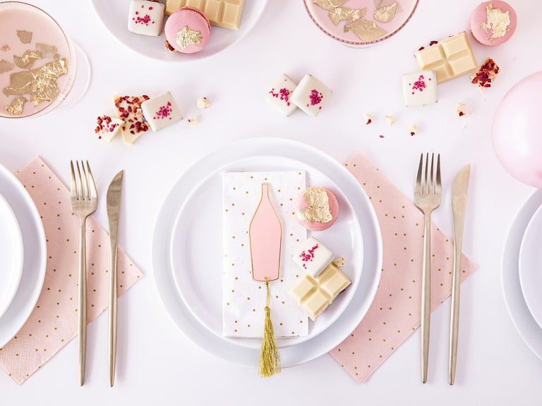 Pink Bottle Place Cards