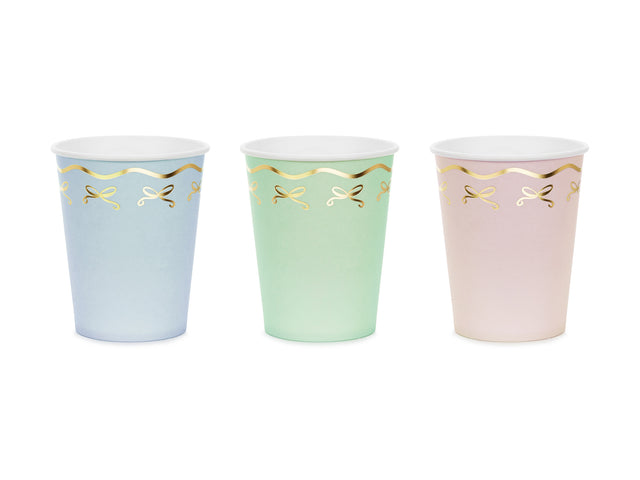 Pastel Bows Paper Cups