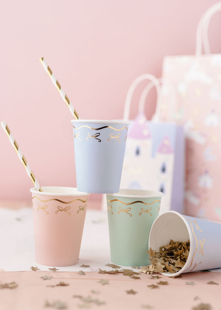 Pastel Bows Paper Cups