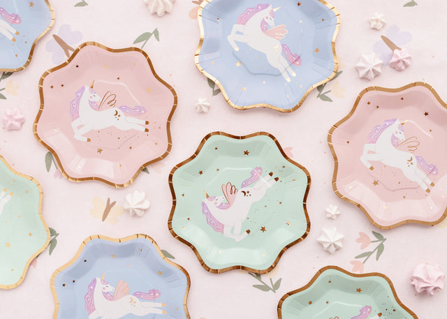 Pastel Unicorn Paper Plates