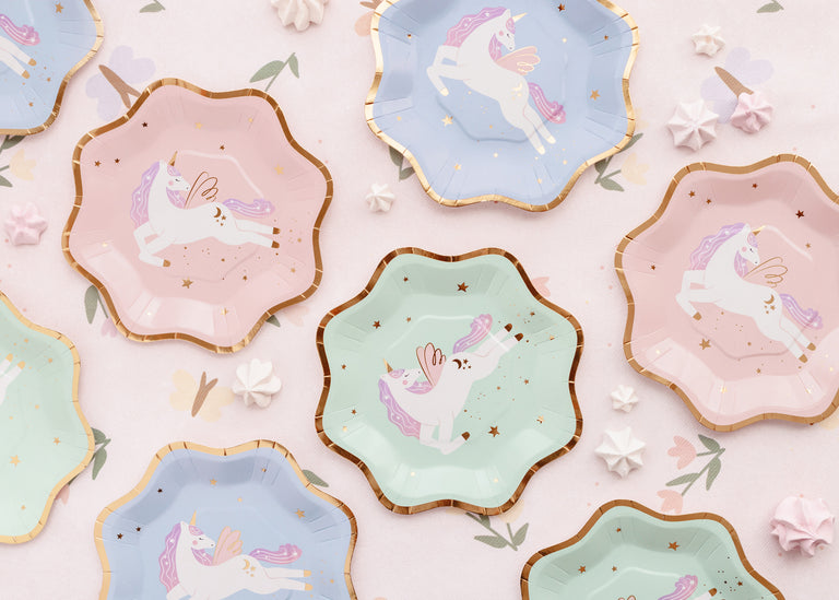 Pastel Unicorn Paper Plates