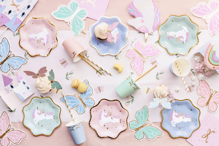 Pastel Unicorn Paper Plates