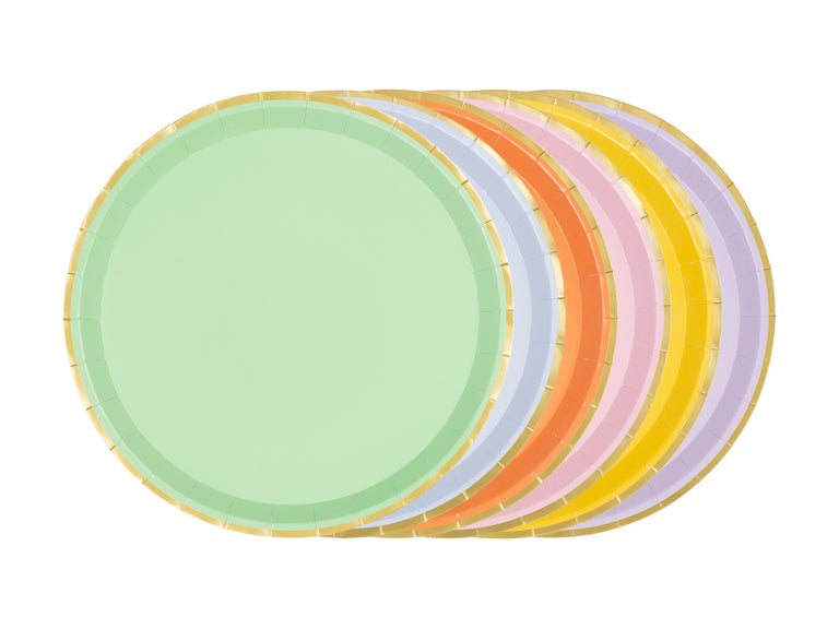 Bright Pastel Paper Plates