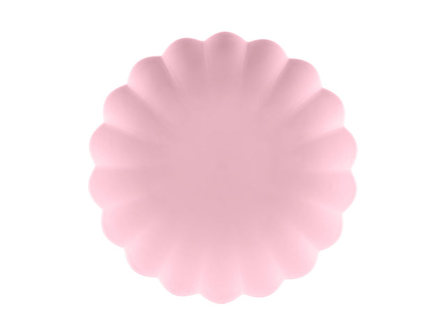 Pink Scalloped Plastic Plates