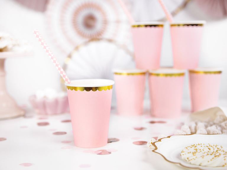 Pastel Pink Paper Cups