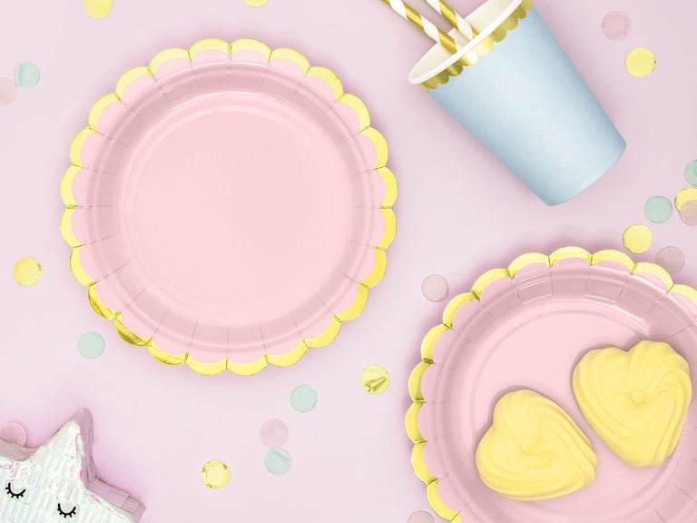 Pastel Pink Paper Plates