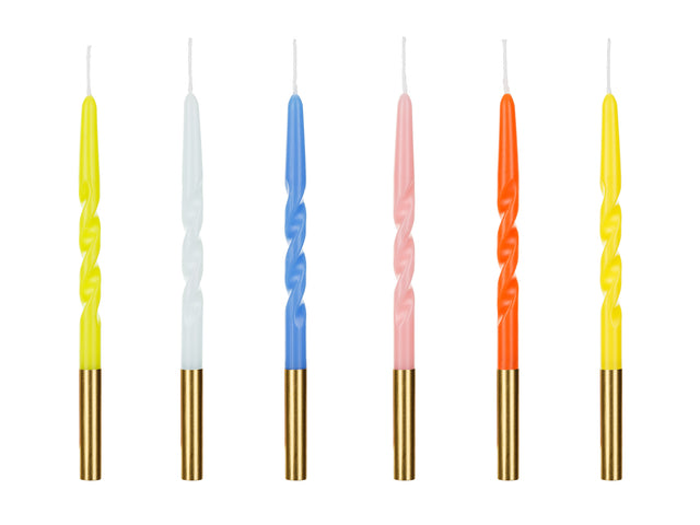 Pastel Bright Twisted Birthday Candles