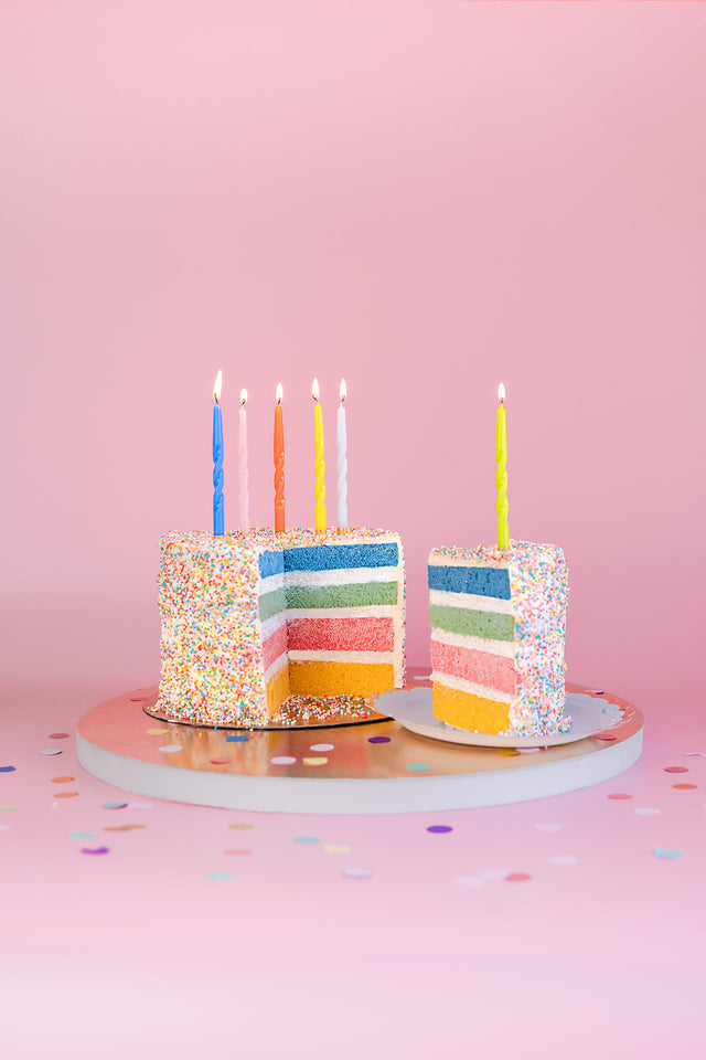 Pastel Bright Twisted Birthday Candles