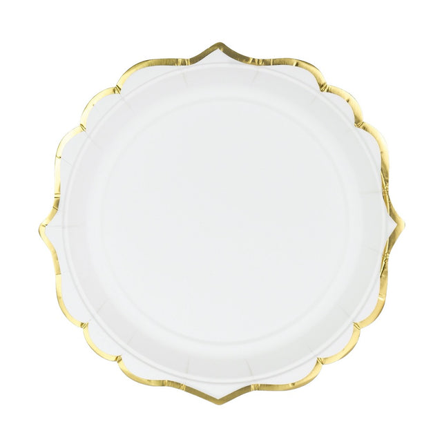 White Cocktail Paper Plates