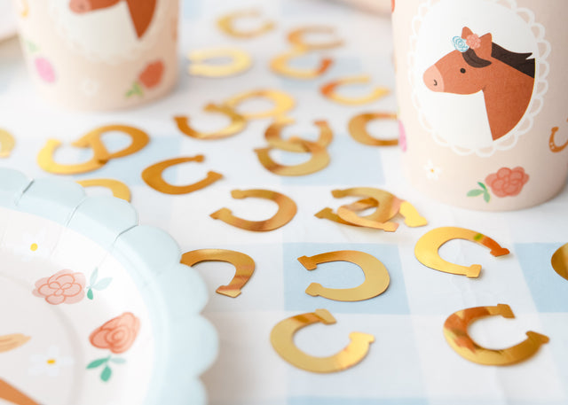 Gold Horseshoes Confetti