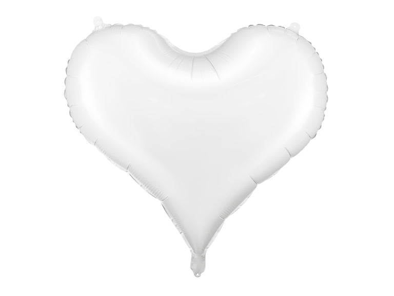 White Heart Foil Balloon