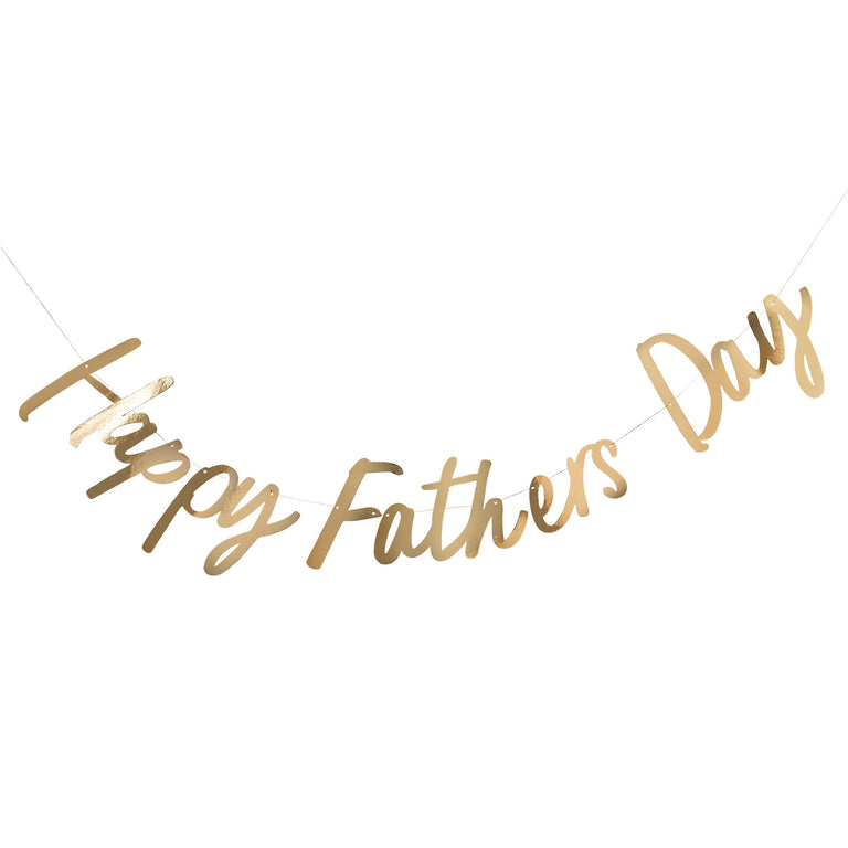Gold Happy Father's Day Banner
