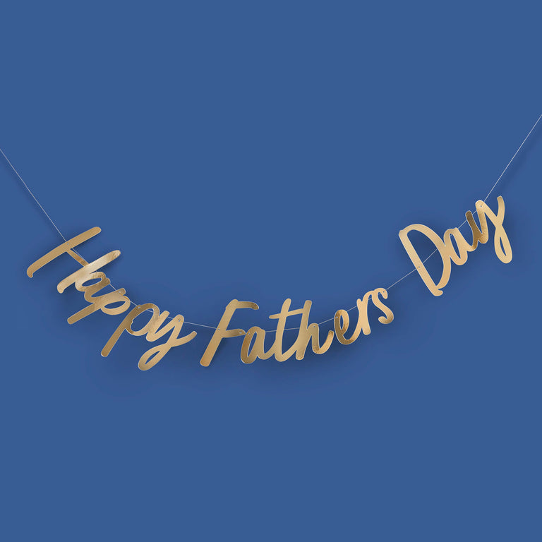 Gold Happy Father's Day Banner