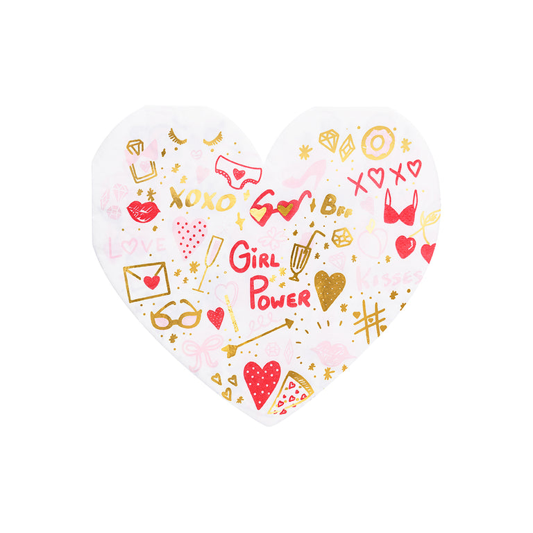 Multi-coloured Heart Paper Napkins