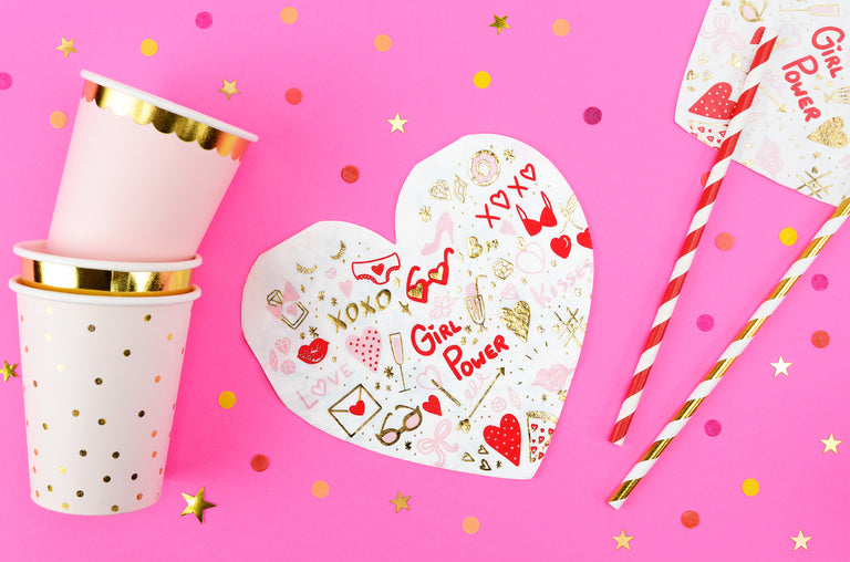 Multi-coloured Heart Paper Napkins