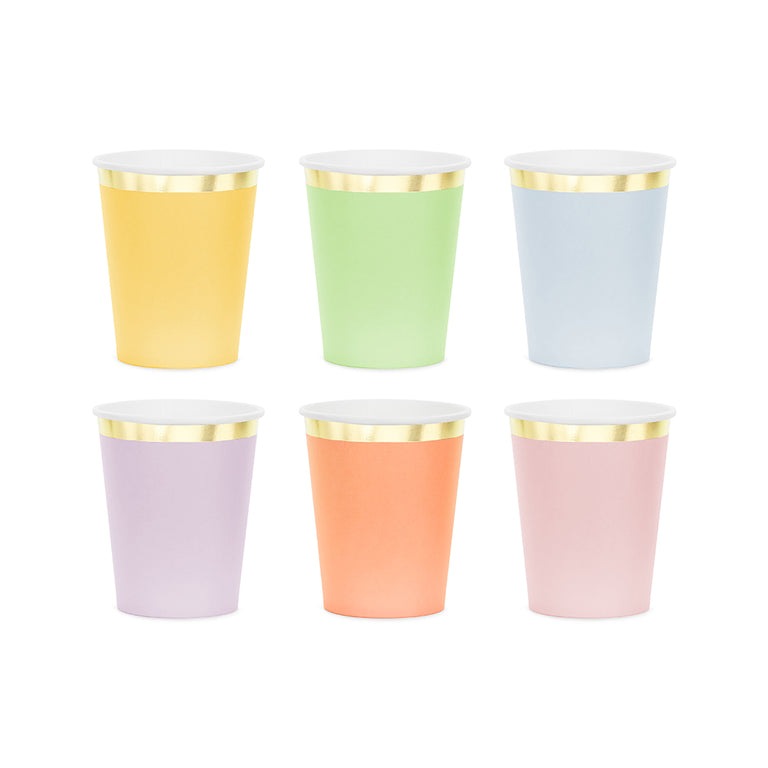 Bright Pastel Paper Cups