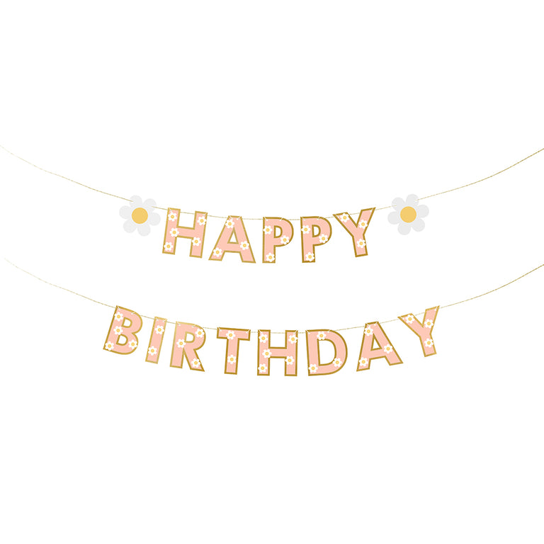 Daisy Happy Birthday Banner