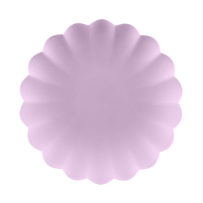 Violet Scalloped Plastic Plates