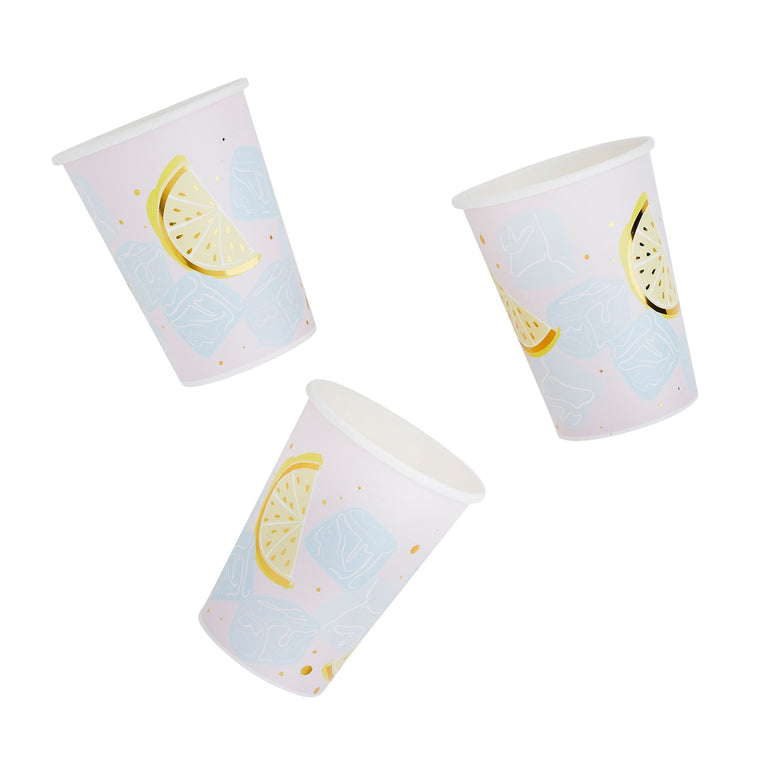 Lemonade Themed Paper Cups