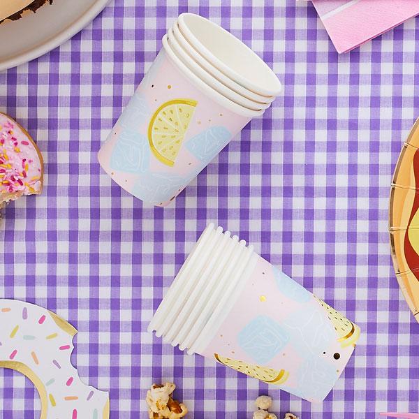 Lemonade Themed Paper Cups