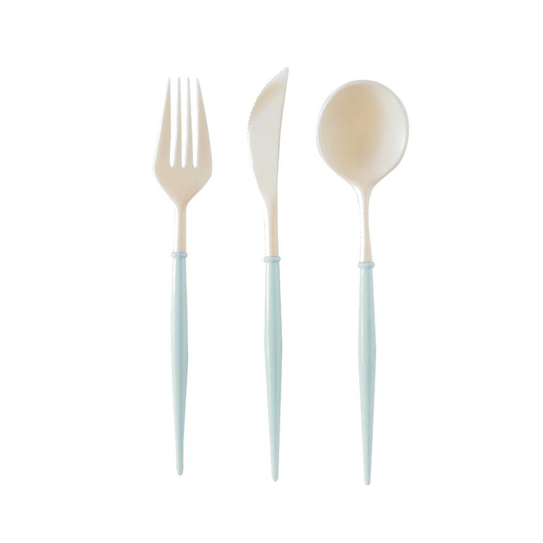 Pastel Blue Two-Tone Cutlery