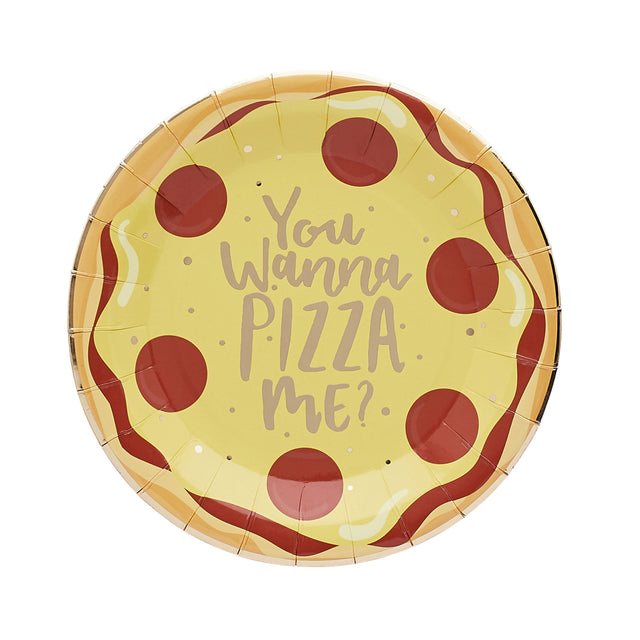 You Wanna Pizza Me Paper Plates - Set of 10